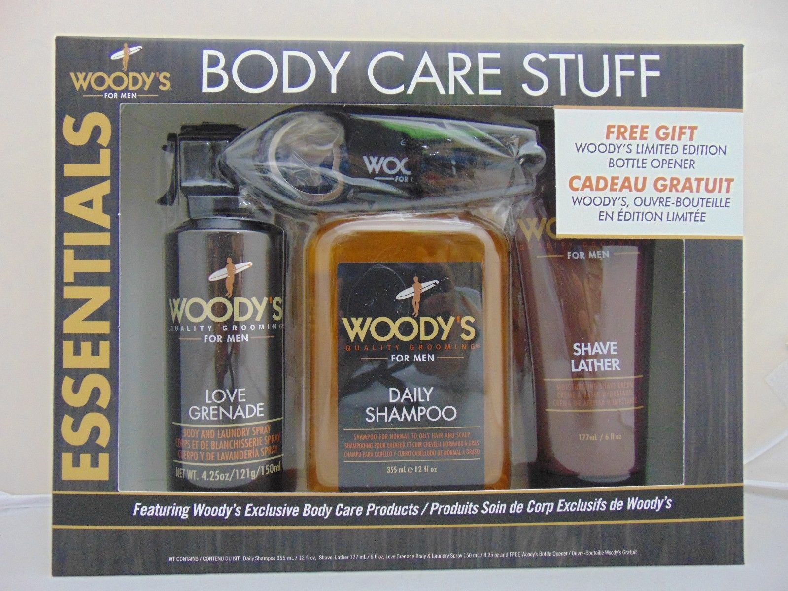 Men Body Essentials Woody's Essentials Body Care Stuff for Men, Gift Set - Walmart.com