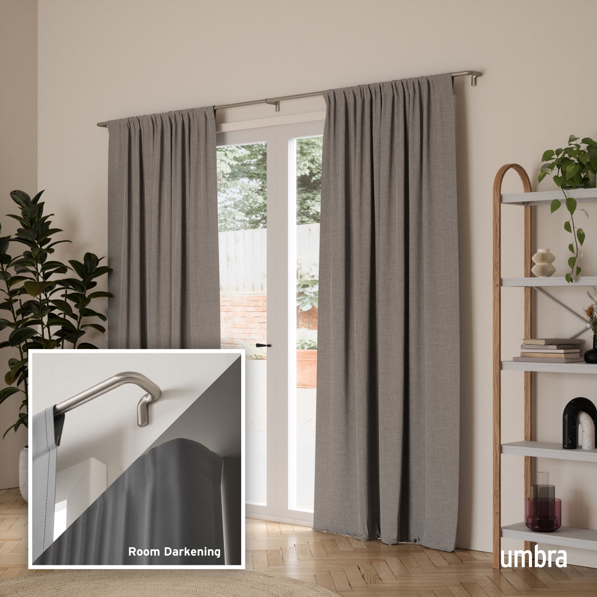 Umbra Twilight Expandable Blackout Curtain Rod 30-84"