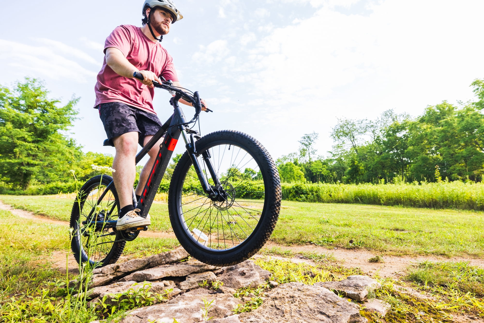 Huffy 27.5" Vertis 36V Electric Mountain Bike, Fits Riders 60"+, Gray, Adult, Unisex