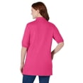 thumbnail image 2 of Woman Within Plus Size Elbow-Sleeve Polo Tunic, 2 of 6