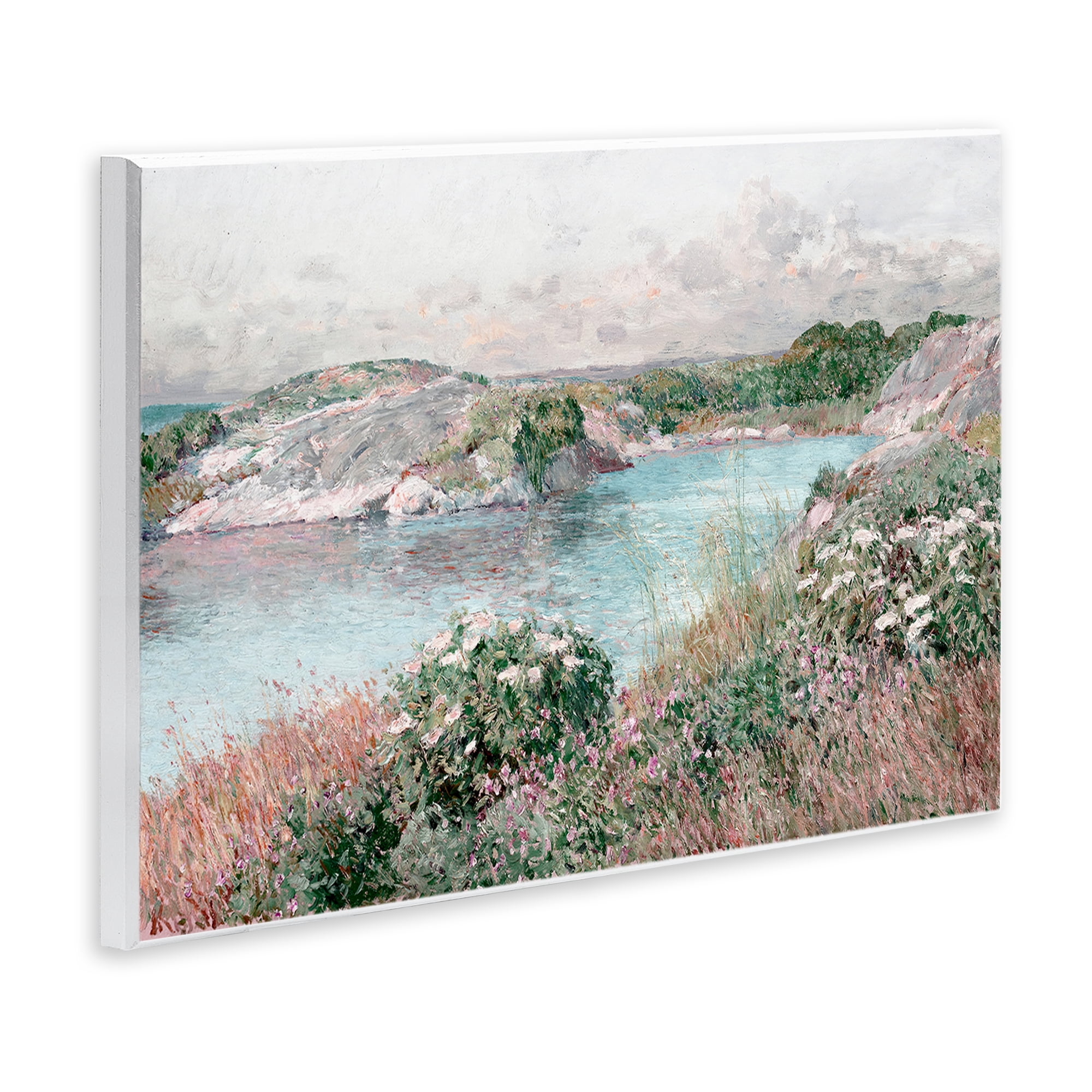 Stupell Industries Classic Riverbank Landscape Landscape & Nature Painting Unframed Art Print Wall Art, 19 x 13