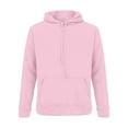 thumbnail image 4 of Outfmvch Hoodies Womens Hoodies Women'S Solid Color Zipperless Long Sleeved Pullover Hooded Sweater Zip Up Hoodie Women Pink S, 4 of 4