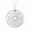 thumbnail image 2 of Sentimental Expressions Sterling Silver CZ & Simulated Cat's Eye Be A Blessing Circle Necklace, 2 of 6
