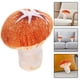 thumbnail image 2 of FELTECHELECTR almohada creativa 3D de 20 cm con forma de shiitake, extraíble y lavable, con peluches (naranja y blanco)., 2 of 6