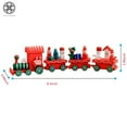 thumbnail image 4 of Luxtrada Upgraded Version Christmas Train Decor Gift Cute Wooden Mini Train Kids Gift Toys for Christmas Party Kindergarten Decoration (White), 4 of 6
