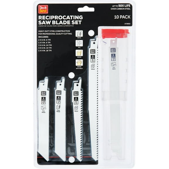 Do it Best Bi-Metal Reciprocating Saw Blade Set (10-Piece) QJDIB-PTASET-020