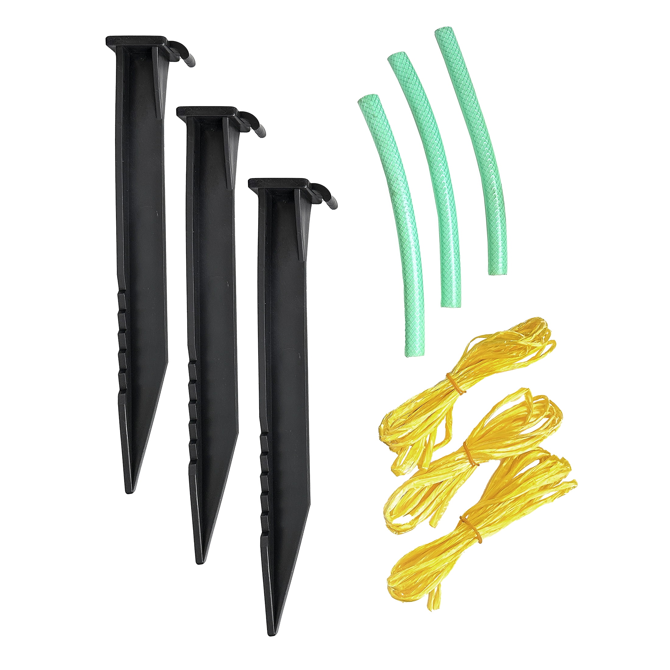 (2 pack) Expert Gardener Tree Stake Kit with Stakes, Vinyl Rope and Protective Tube for Young and Maturing Trees