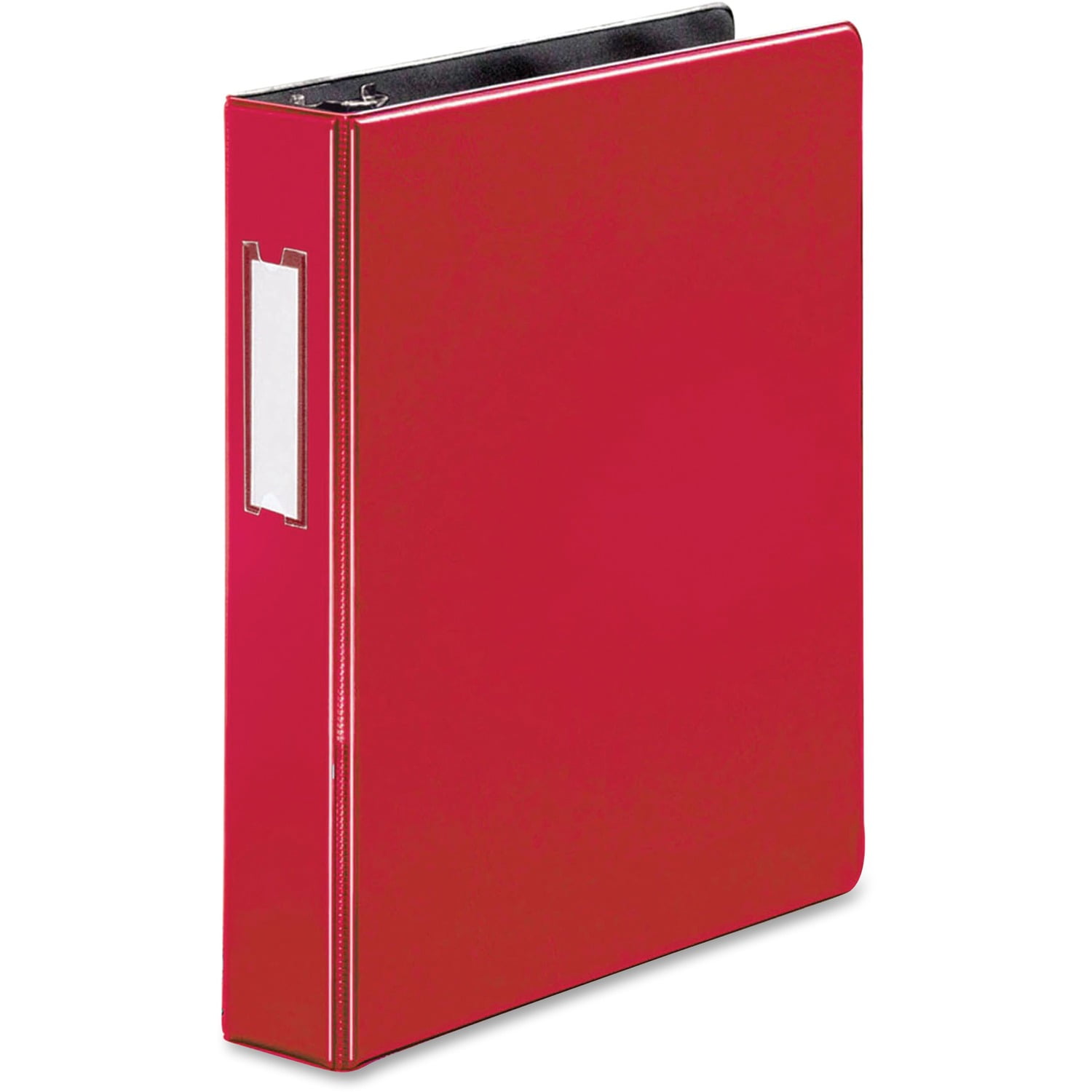 Business Source Slanted D-Ring Binder w/LBL HLD 1-1/2' Red 33128