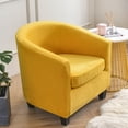thumbnail image 4 of 1 Set Exquisite Seat Cushion Covers Wear-resistant Polyester Velvet Plush Club Chair Cover for Home, 4 of 8
