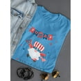 thumbnail image 3 of Patriotic Gnome W Flags T-Shirt Women -Image by Shutterstock, Female x-Large, 3 of 4