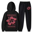 thumbnail image 1 of Fgnfyis Womens Two Piece Outfits Sets Hoodie Sweatshirt and Long Sweatpants Jogger Workout Set Fall Tracksuit Sweatsuits Pants Sets Black M, 1 of 3