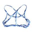 thumbnail image 2 of Victoria's Secret PINK Strappy Back Flounce Bikini Top Large Blue Cloud Cutout, 2 of 2