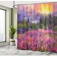 thumbnail image 4 of Ambesonne Yellow Pink Shower Curtain, Wild Flowers Summer, 69"Wx84"L, Fuchsia Violet and Marigold, 4 of 4