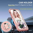 thumbnail image 2 of for iPhone 15 Pro Case, Rugged Shockproof Heavy Duty Soft TPU Rubber Bumper Hard PC Back Hybrid Protective Case [with Ring Stand] for iPhone 15 Pro (Without Screen Protector) - Rosegold, 2 of 10