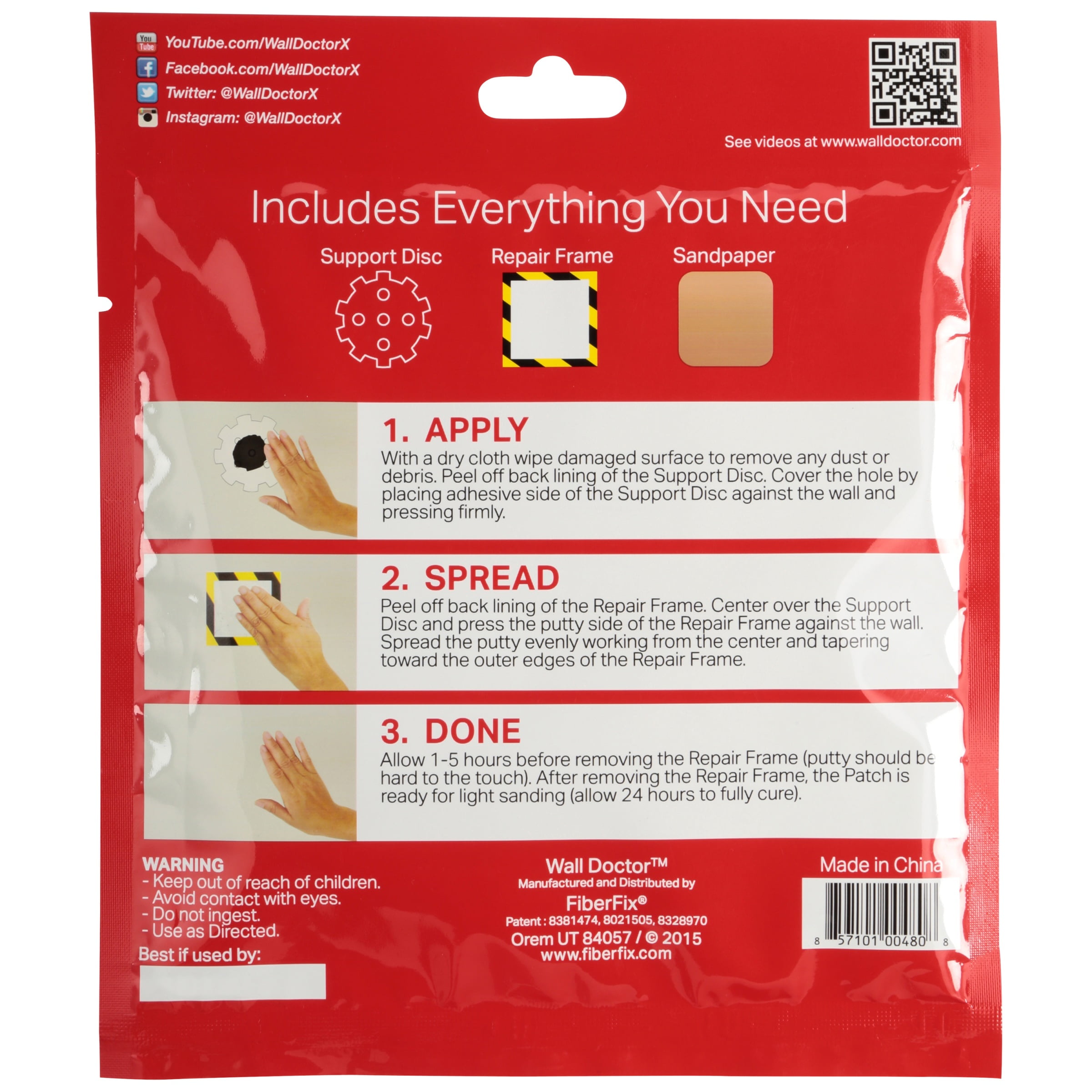 Wall Doctor Patch Kit 3 Pc Pack Com