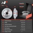 thumbnail image 3 of A-Premium Front & Rear Disc Brake Rotors + Ceramic Pads Kit Compatible with Select Infiniti and Nissan Models - EX35 2008-2012, EX37, G25, G35, G37, M35, M45, Q40, QX50, 350Z, 370Z 12-PC Set, 3 of 6