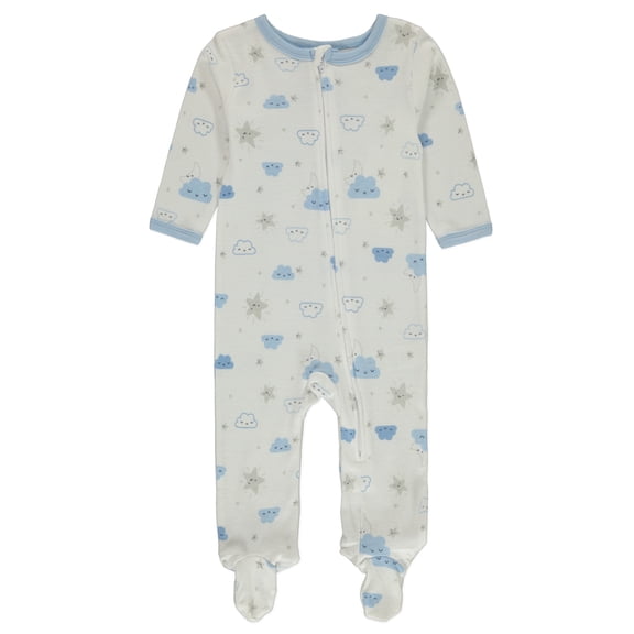 Bon Bebe Baby Boys' Cloud Footed Coveralls Color: white Size: 6 - 9 months
