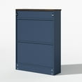 thumbnail image 6 of PieDle Shoe Storage Cabinet with 2 Flip-Down & 2 Standard Drawers, Freestanding Narrow Organizer with Adjustable Shelves, for Entryway, Hallway, Closet, Farmhouse Design, 6 of 10