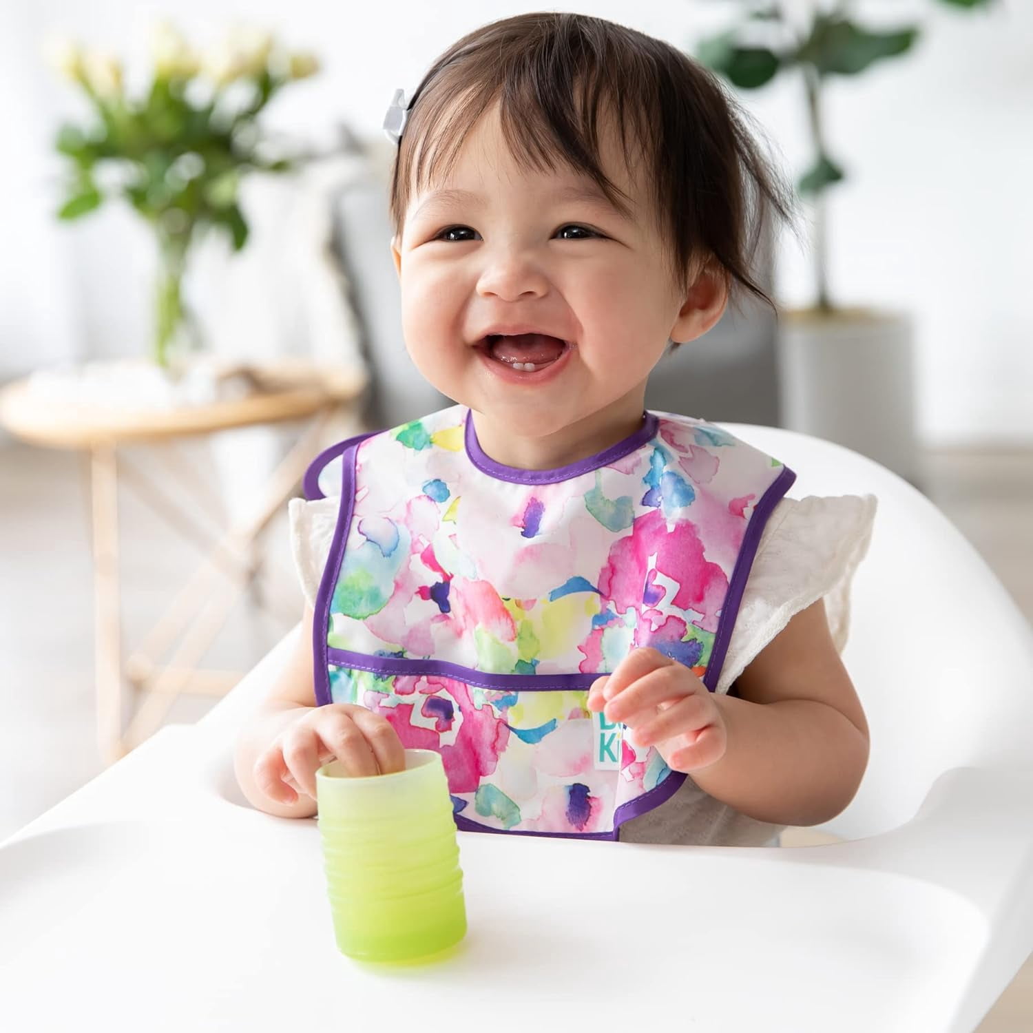 Bumkins Baby Starter Bib for Infants 3-9 Months (Watercolors)