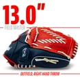 thumbnail image 3 of Franklin Sports Field Master Baseball + Softball Glove - 13" Righty - Red/White/Blue, 3 of 7