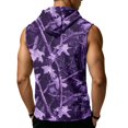 thumbnail image 5 of Havenx Workout Hooded Tank Tops for Men Sleeveless Drawstring Hoodie with Pockets Camouflage Print Shirt Workout Bodybuilding Athletic Gym Sports Muscle Activewear,Purple S, 5 of 5
