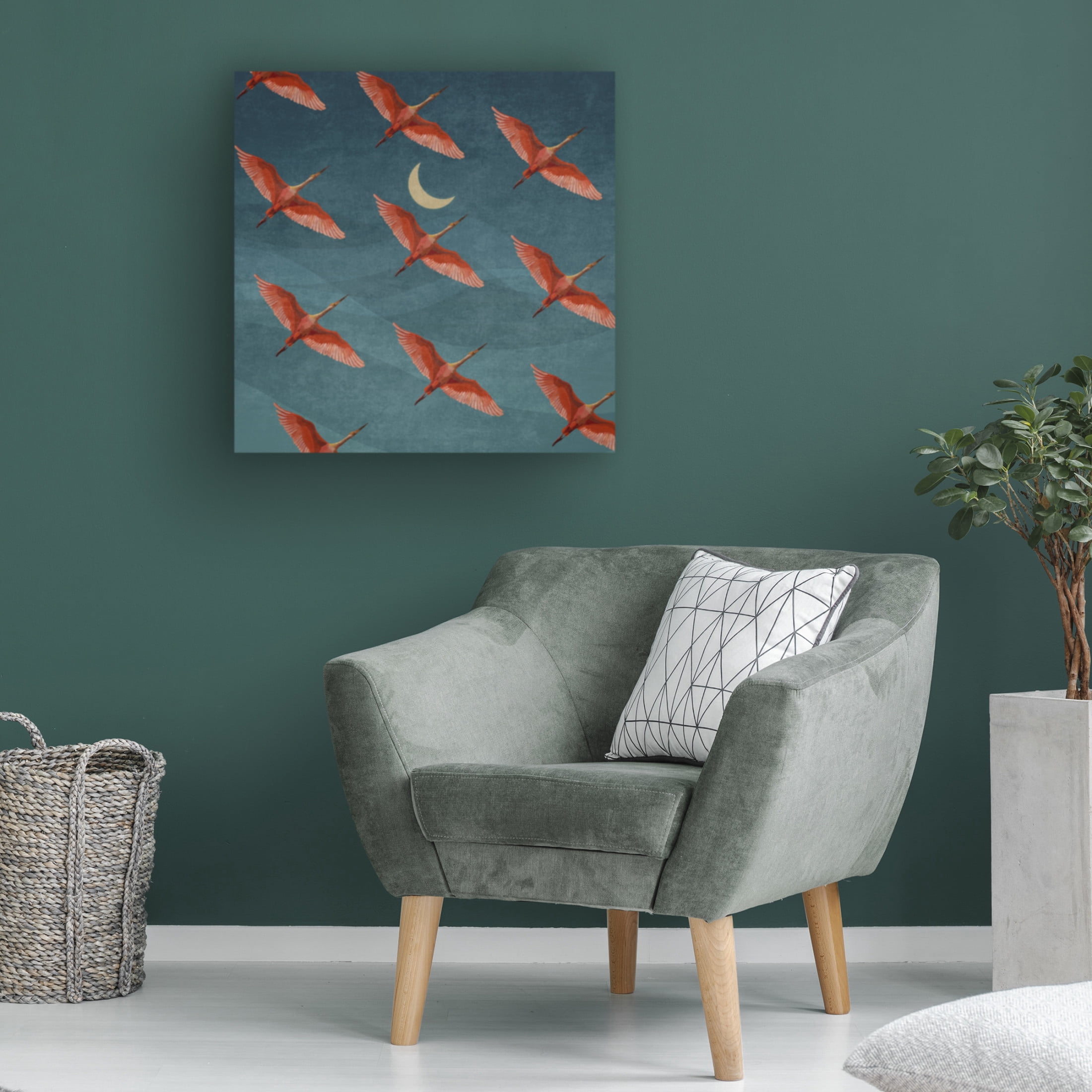 Trademark Fine Art Emel Tunaboylu  Leylek Surusu Canvas Wall Art
