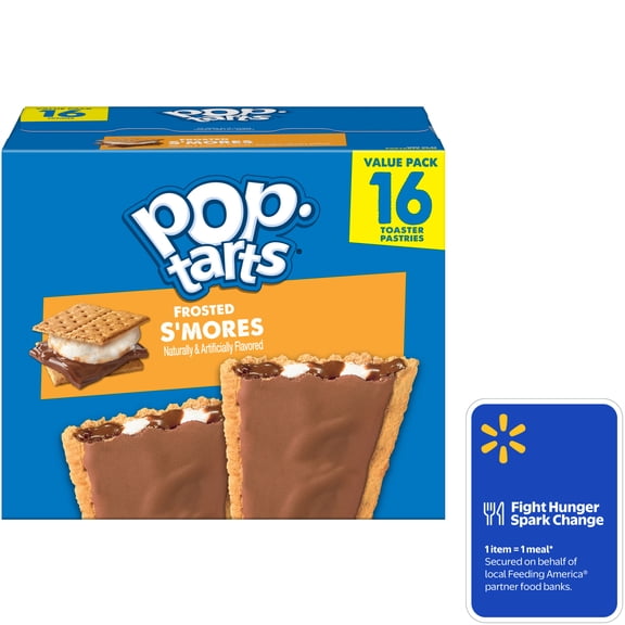 Pop-Tarts Frosted S'mores Toaster Pastries, Breakfast Foods, Shelf-Stable, 27 oz (16 Count)
