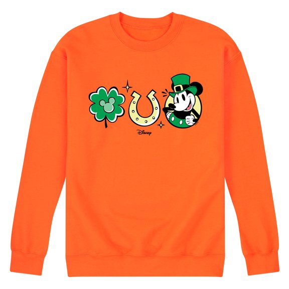 Disney - Mickey St Patricks Icons - Men's Crew Neck Fleece Pullover