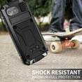 thumbnail image 6 of Compatible with iPhone 16e Metal Case, with Screen Protector Camera Lens Protector Military Rugged Heavy Duty Shockproof Case with Metal Kickstand Full Body Tough Dustproof Case, Black, 6 of 7