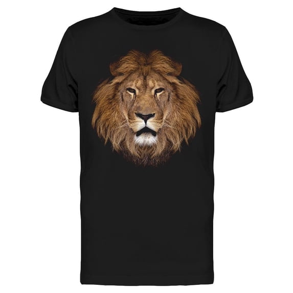 Lion Face Portrait T-Shirt Men -Image by Shutterstock, Male 3X-Large
