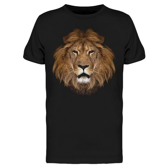 Lion Face Portrait T-Shirt Men -Image by Shutterstock, Male XX-Large