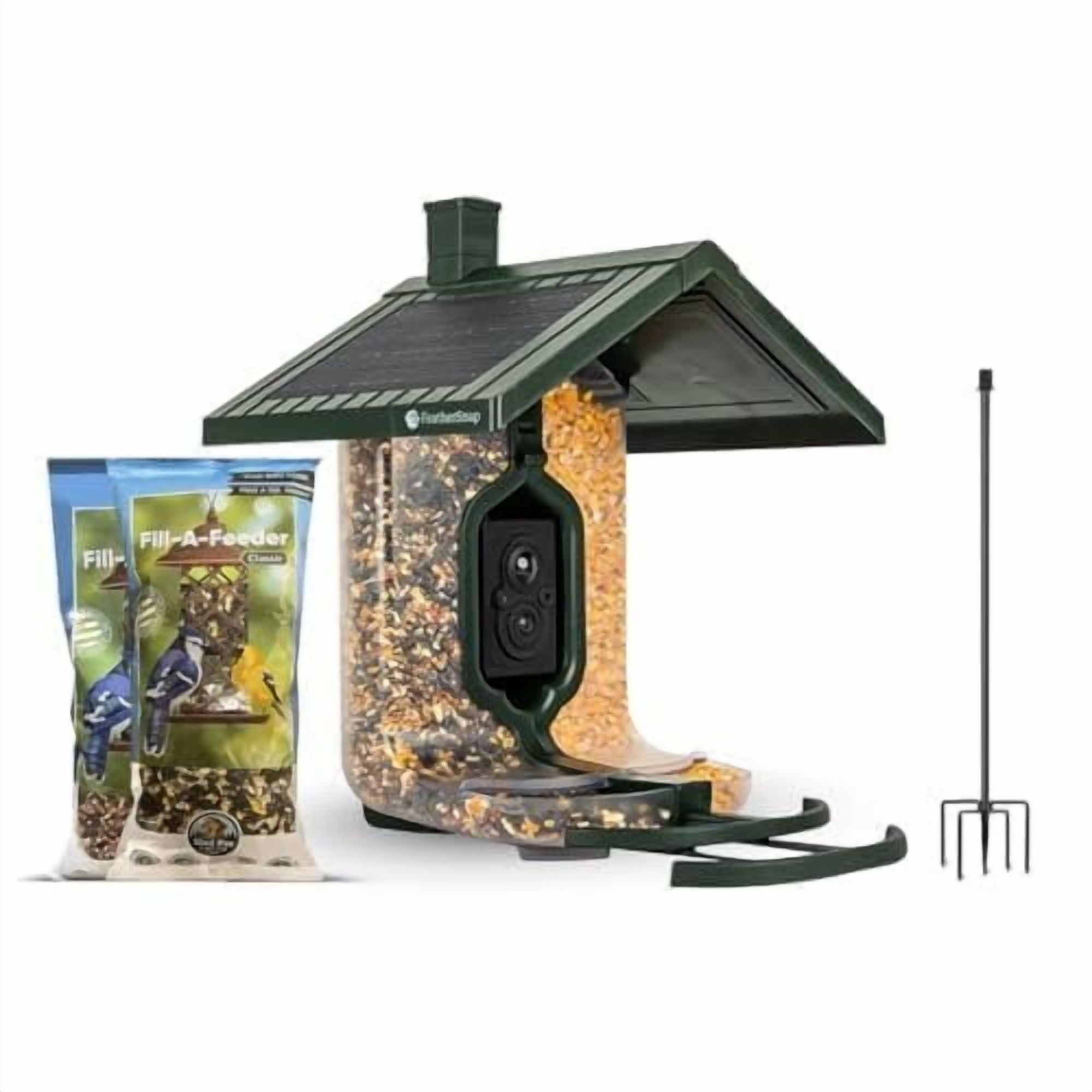 Smart Bird Feeder Pole Stand Compatible for Feathersnap Smart Birdfeeder  Metal Bird House Pole for Outdoor Garden