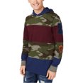 thumbnail image 1 of American Rag Mens Pattern Blocked Hoodie Sweatshirt, Multicoloured, Large, 1 of 1
