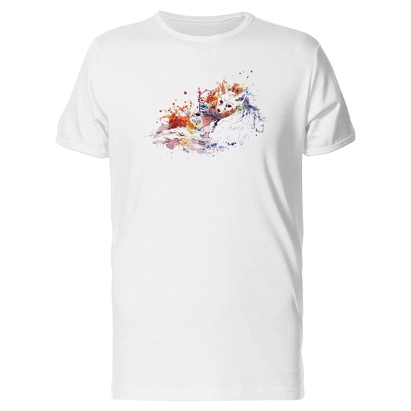 Splash Paint Sleepy Fox Tee Men's -Image by Shutterstock