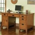 thumbnail image 2 of Bowery Hill Pedestal Storage Computer Desk in Cottage Oak, 2 of 4