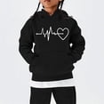 thumbnail image 2 of Mercatoo Girls Oversized Heart Hoodies Fall Winter Trendy Pullover Hoodie Pocket Personalized Graphic 𝐇ooded Sweatshirts, 2 of 5