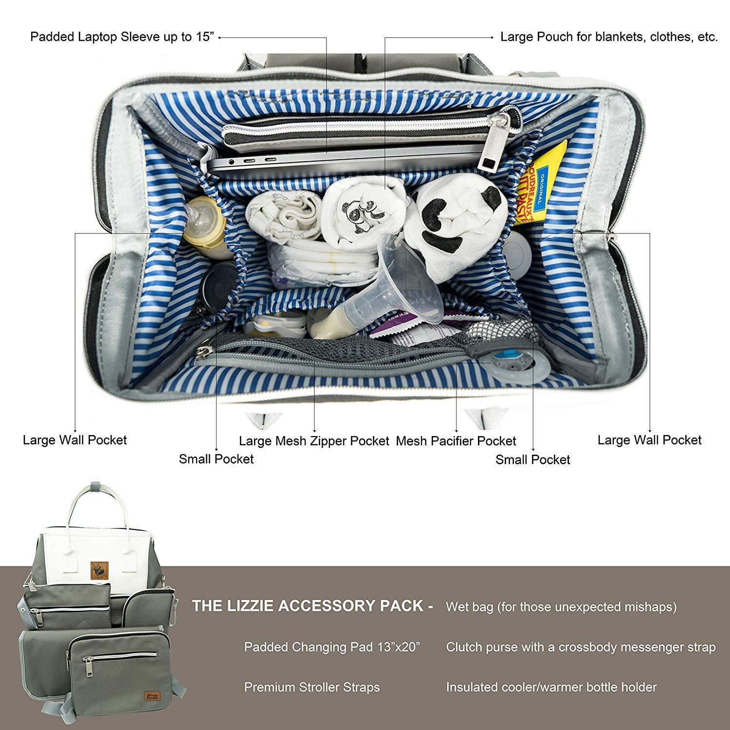 Lizzie - Canvas Diaper Bag