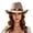 1-Beige649, variant on Women's Rhinestone Embellished Faux Wool Cowboy Hat Cattleman Crown Rodeo Wide Brim Western Hat,Black