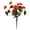 G, variant on Faux Rhododendron Stems, 13.8 Inch Silk Flower Sprays, 7-Stem Dense Decorative Fake Bush, Cemetery Flowers Outdoor Grave, Red, Qtmrj