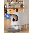 thumbnail image 4 of Self Cleaning Cat Litter Box, 90L Large Capacity with APP Control & Smart Safety Sensors, Cats 2.2–15 lbs, Quiet Operation, Easy Clean Detachable Globe, Cream White, 4 of 8