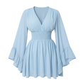 thumbnail image 5 of Norvella Womens Halloween Dresses Fairy Costume V Neck Long Sleeve Midi Gowns Fit And Flare Party Trick Or Treat Dress Up Outfits, 5 of 7