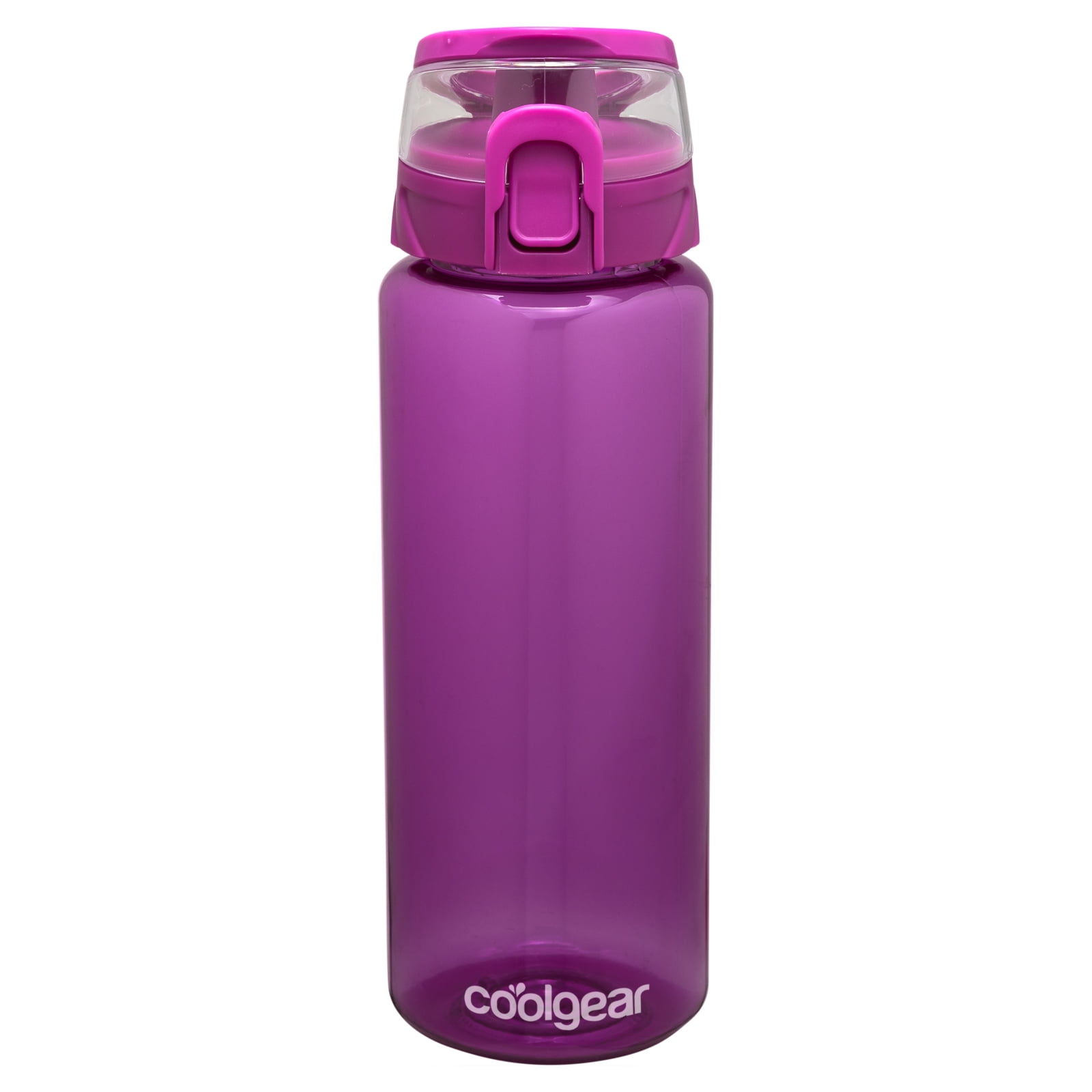 Cool Gear 3-Pack Tritan Plastic 32 oz Cylinder Water Bottle with Halo Top Lid | Dishwasher Safe, Leakproof, Shatter-Resistant Water Bottle With Easy Carry Loop | Variety Pack