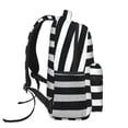 thumbnail image 3 of Fotbe Black And White Stripes Mochila Casual con Estampado para Escuela, Viajes y Actividades al Aire Libre - Duradera, Ligera y Cómoda, 3 of 5