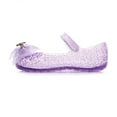 thumbnail image 5 of Gubotare Princess Shoes for Girl Jelly Sandals for Girls Kids Toddler Princess Dress Up Flat Colorful Mary Jane Shoes Rainbow Summer Casual Sandal Size 11 (Purple,Little Kids 11), 5 of 9