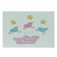 thumbnail image 1 of Saying Cutting Board, Cartoon Sheep Jumping over Fences Colorful Farm Animal Design with Sleep Theme, Decorative Tempered Glass Cutting and Serving Board, Small Size, Multicolor, by Ambesonne, 1 of 1