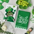 thumbnail image 2 of Cat Shamrock St. Patrick''s Day Kitchen Towels Dish Towels, 18x26 Inch Hello Lucky Seasonal Spring Decoration Hand Towels Set of 2, 2 of 6