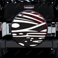thumbnail image 1 of Colorful Thick Curved Lines Polyester Universal Spare Wheel Tire Cover Wheel Covers for Trailer RV SUV Truck Camper, 1 of 5