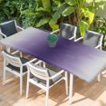 thumbnail image 2 of Purple Grey Ombre Table Cloths for 8 Foot Rectangle Tables, Farmhouse Gradient Minimalist Patio Waterproof Elastic Fitted Tablecloths, Washable Rectangular Table Cover for Camping, 2 of 8
