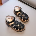 thumbnail image 6 of Binhe Girls Sandals Toddler Little Kid Closed toe T Strap Flats Dress Sandals Summer Shoes with Comfortable Sandals and Light for Toddler, 6 of 6