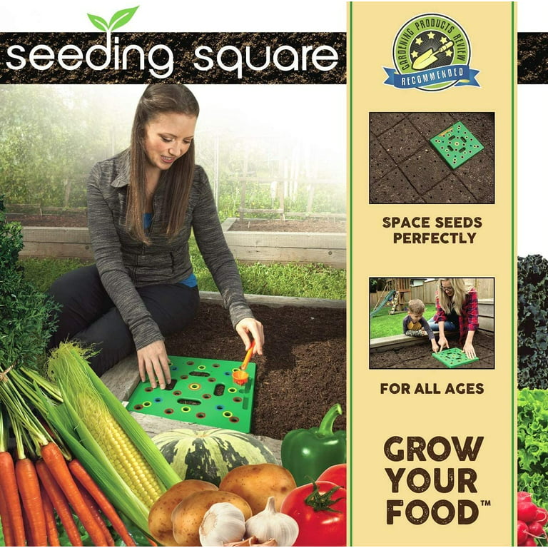 Seeding Square: A Seed-Sowing Template – Grow Perfectly Spaced Vegetables,  Reduce Weeds, Conserve Water & Maximize Yield – Square-Foot-Gardening Seed